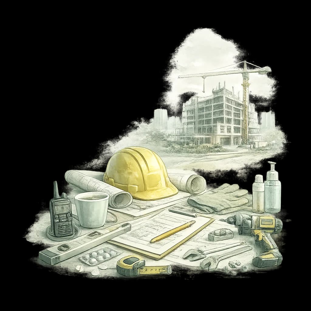 Specialist Construction workplace illustration