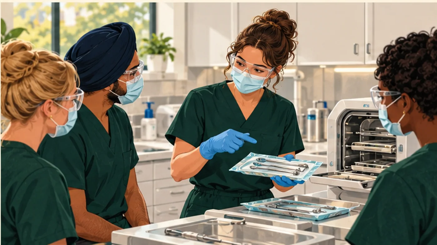 A clinic onboarding and handover record being completed