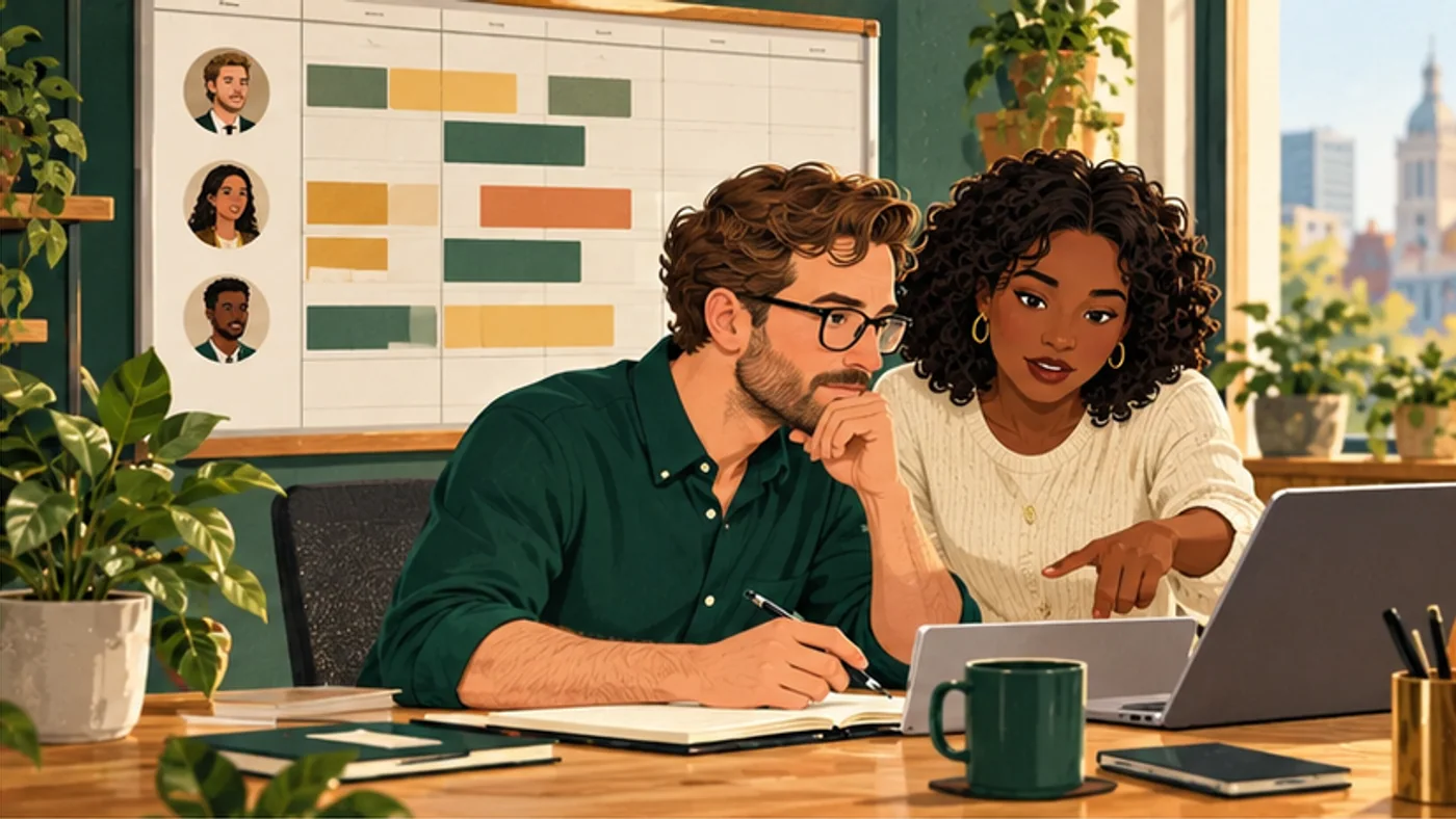 An employer comparing coverage, collaboration and alternative working patterns