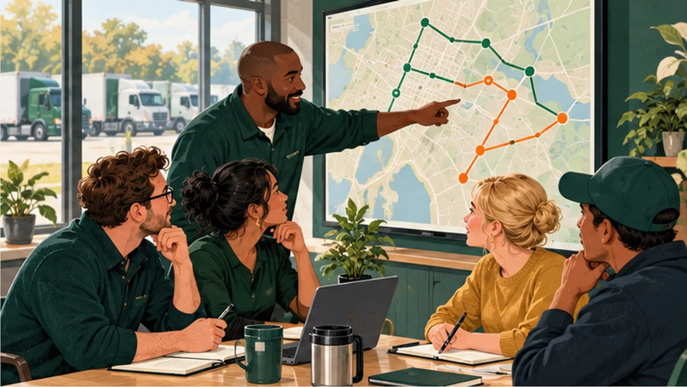 A transport manager planning shifts, routes and operational coverage