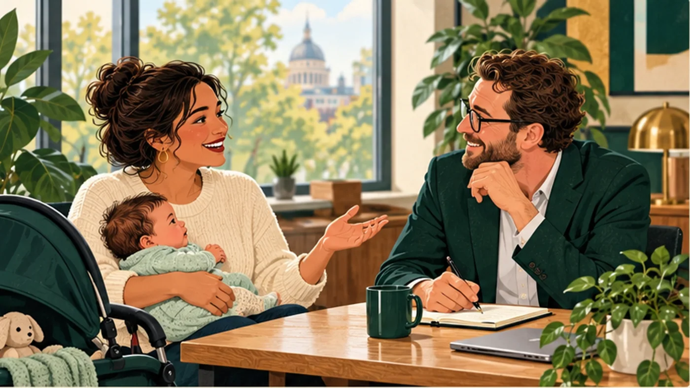 An employee handbook being reviewed for current family-leave rights