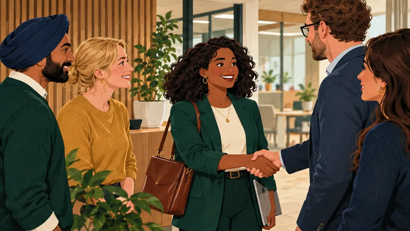 A professional-services team collaborating on client work