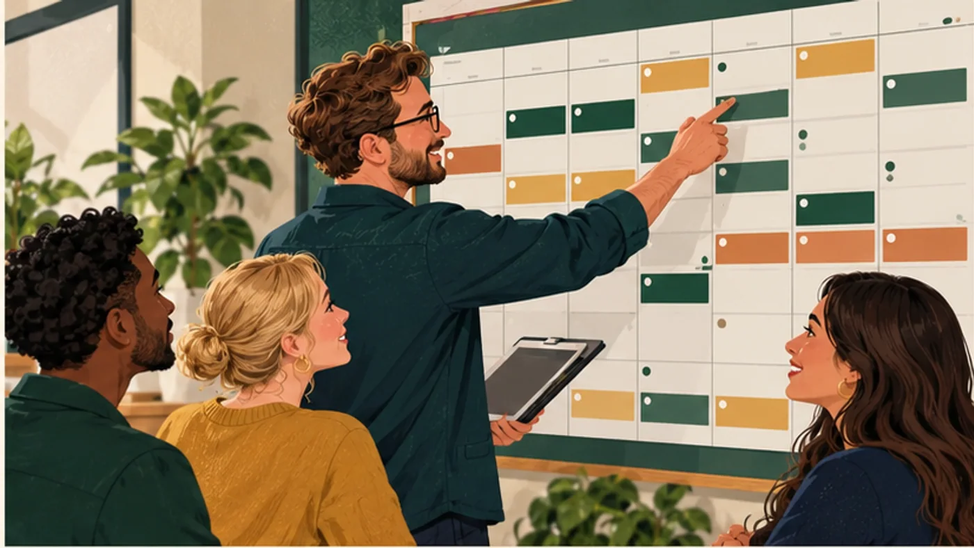 A manager issuing clear shift offers and recording responses