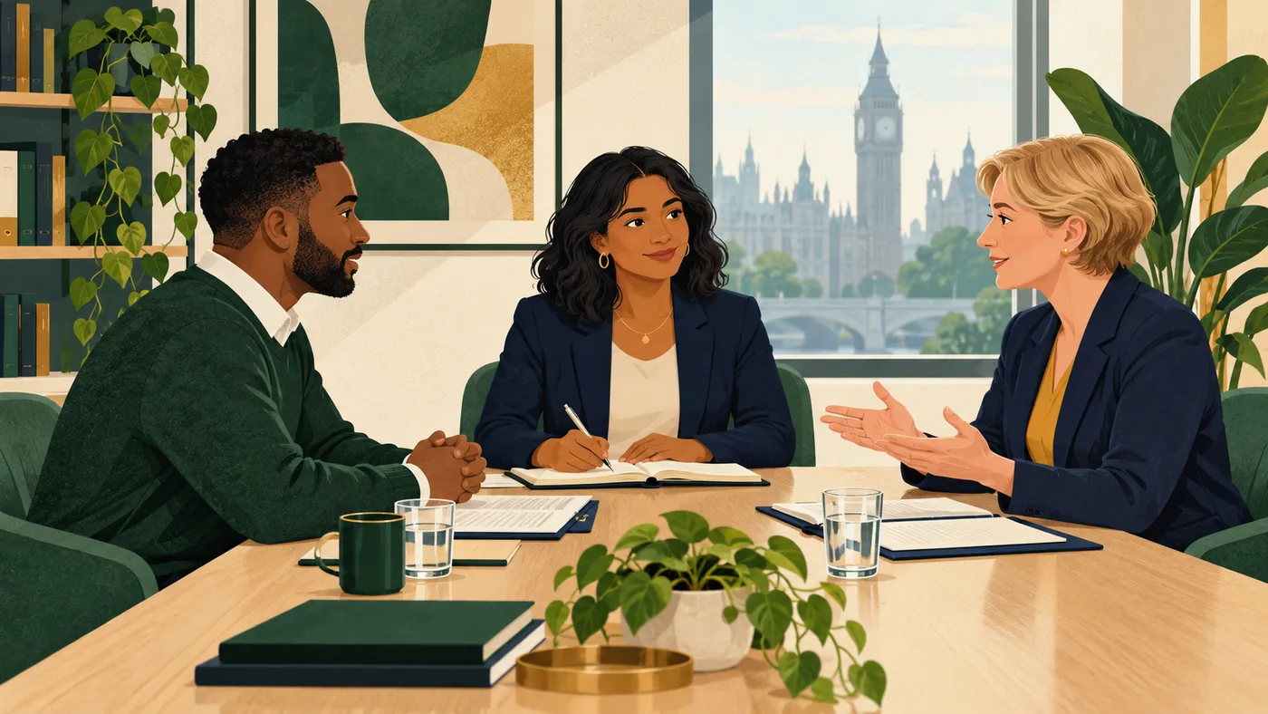 A fair workplace meeting with an impartial note-taker