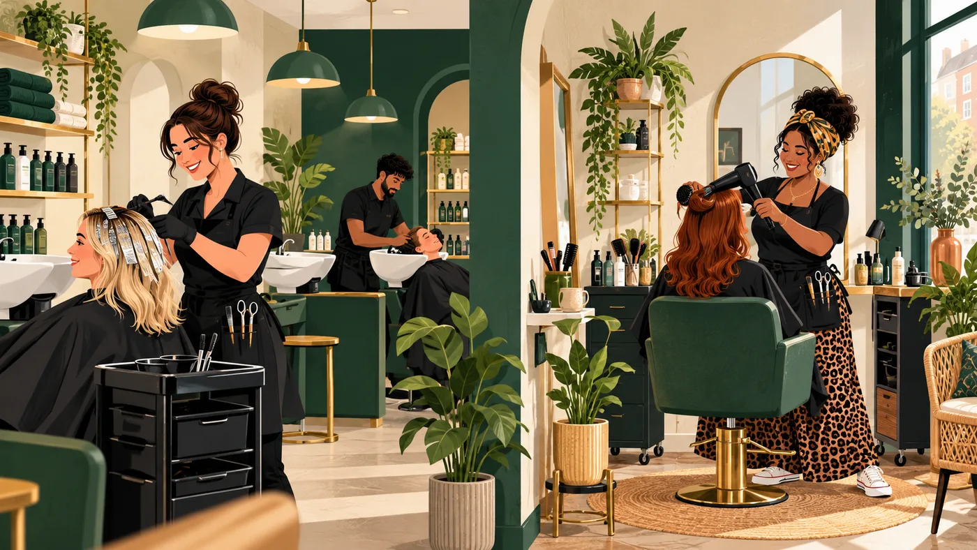 A visual distinction between an employed stylist and independent chair renter