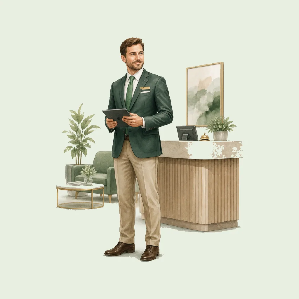 Deputy Hotel Manager HRHeaven role illustration for Accommodation & Food employment contract pages