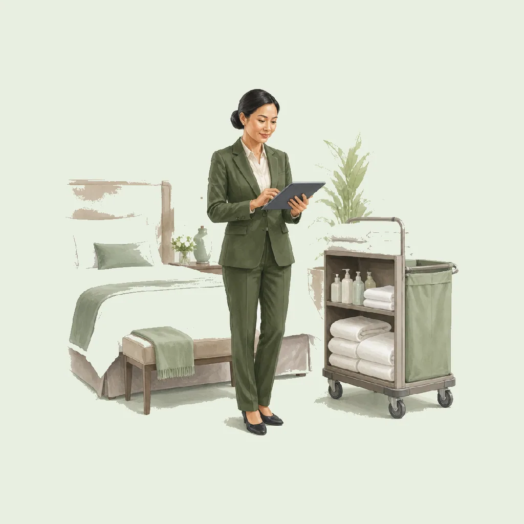 Housekeeping Manager HRHeaven role illustration for Accommodation & Food employment contract pages