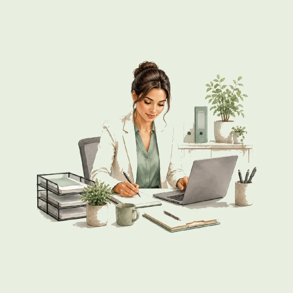 Administrative Assistant HRHeaven role illustration for Admin & Support employment contract pages