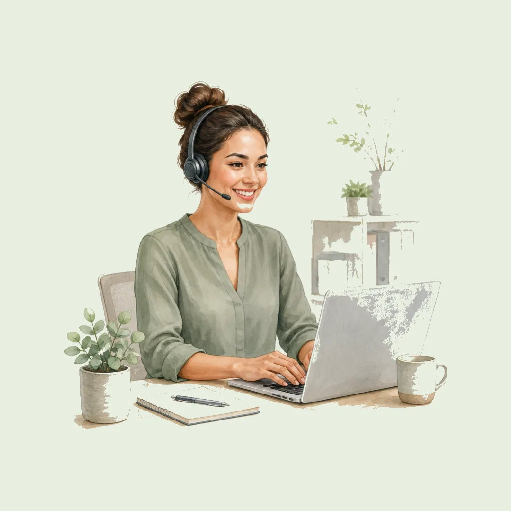 Customer Service Advisor HRHeaven role illustration for Admin & Support employment contract pages