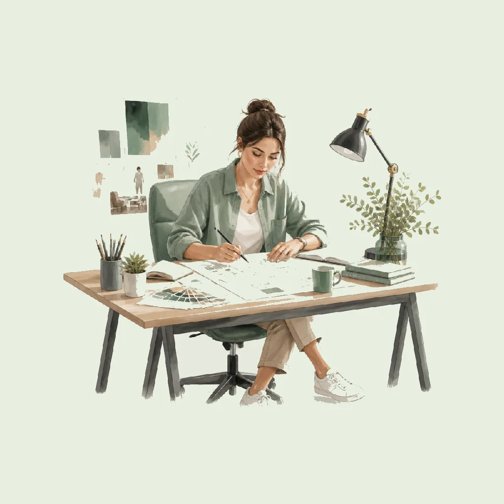 Art Director (Visual) HRHeaven role illustration for Advertising & Marketing employment contract pages