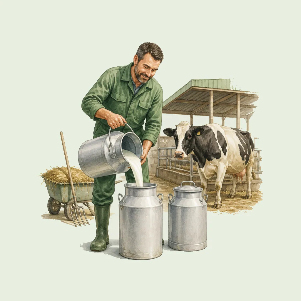 Dairy Farmer HRHeaven role illustration for Agriculture employment contract pages