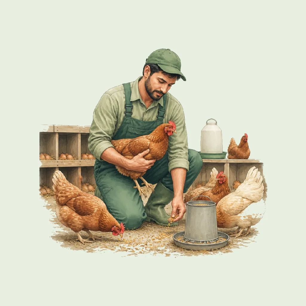 Poultry Farmer HRHeaven role illustration for Agriculture employment contract pages