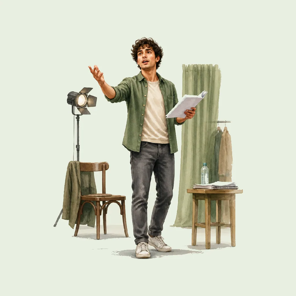 Actor HRHeaven role illustration for Arts & Entertainment employment contract pages