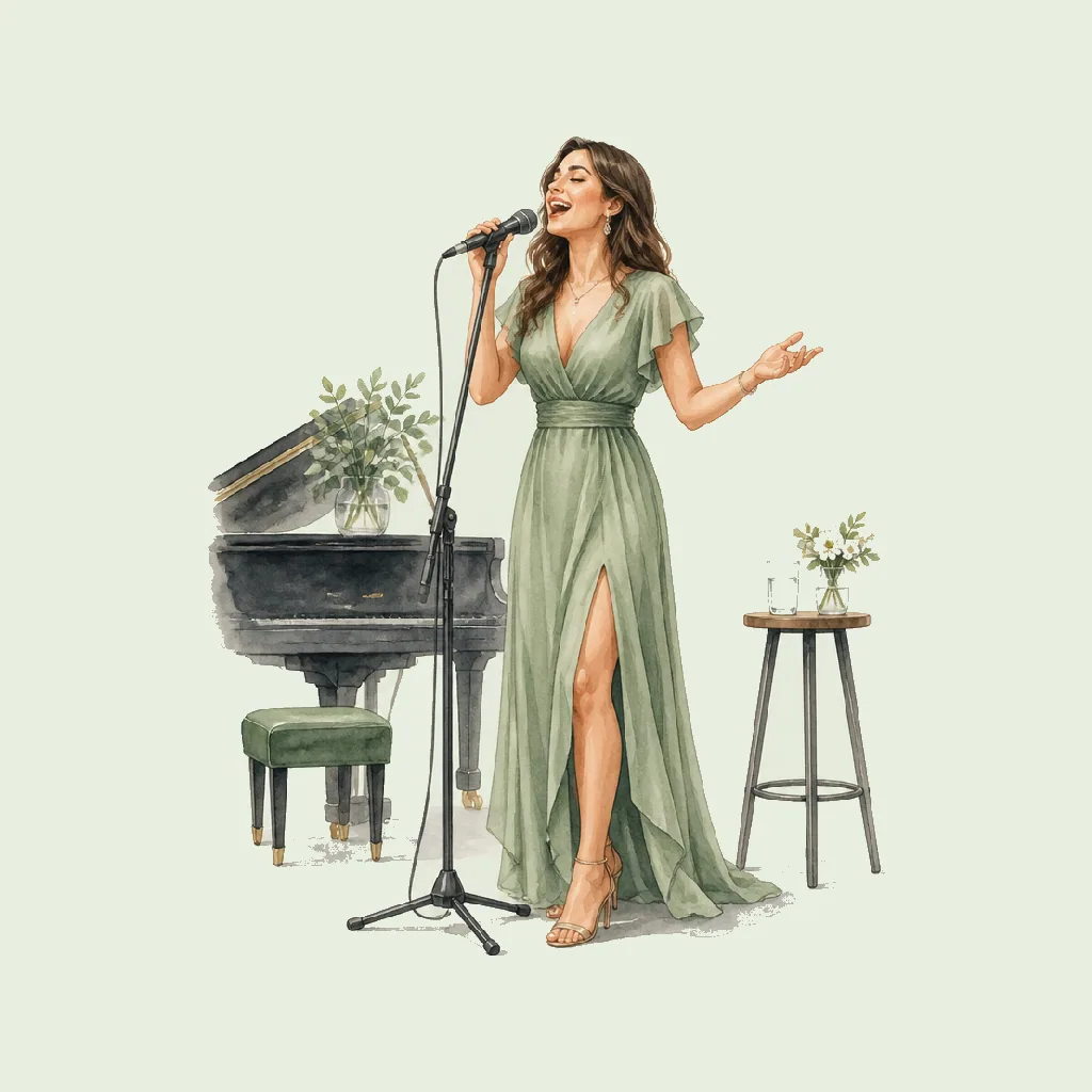Singer HRHeaven role illustration for Arts & Entertainment employment contract pages