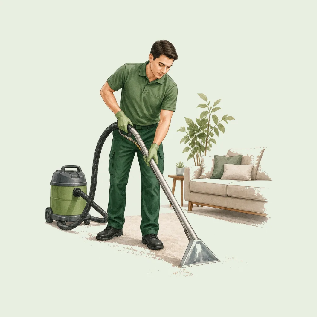 Carpet Cleaner HRHeaven role illustration for Cleaning employment contract pages