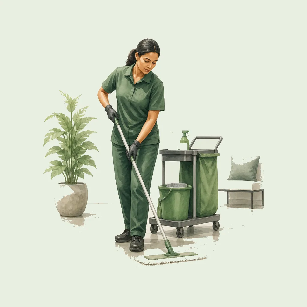General Cleaner HRHeaven role illustration for Cleaning employment contract pages