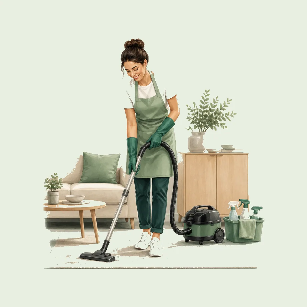 Home Cleaner HRHeaven role illustration for Cleaning employment contract pages