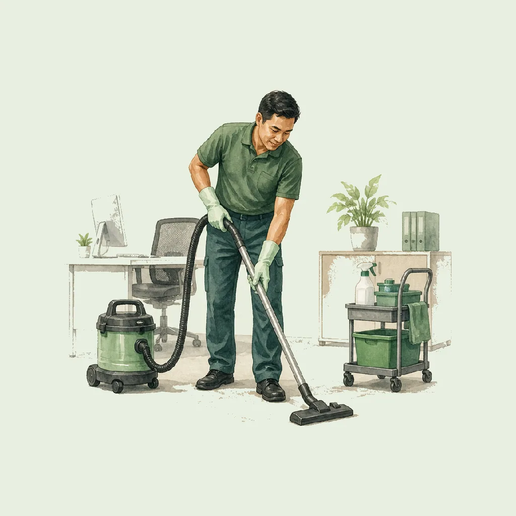 Office Cleaner HRHeaven role illustration for Cleaning employment contract pages
