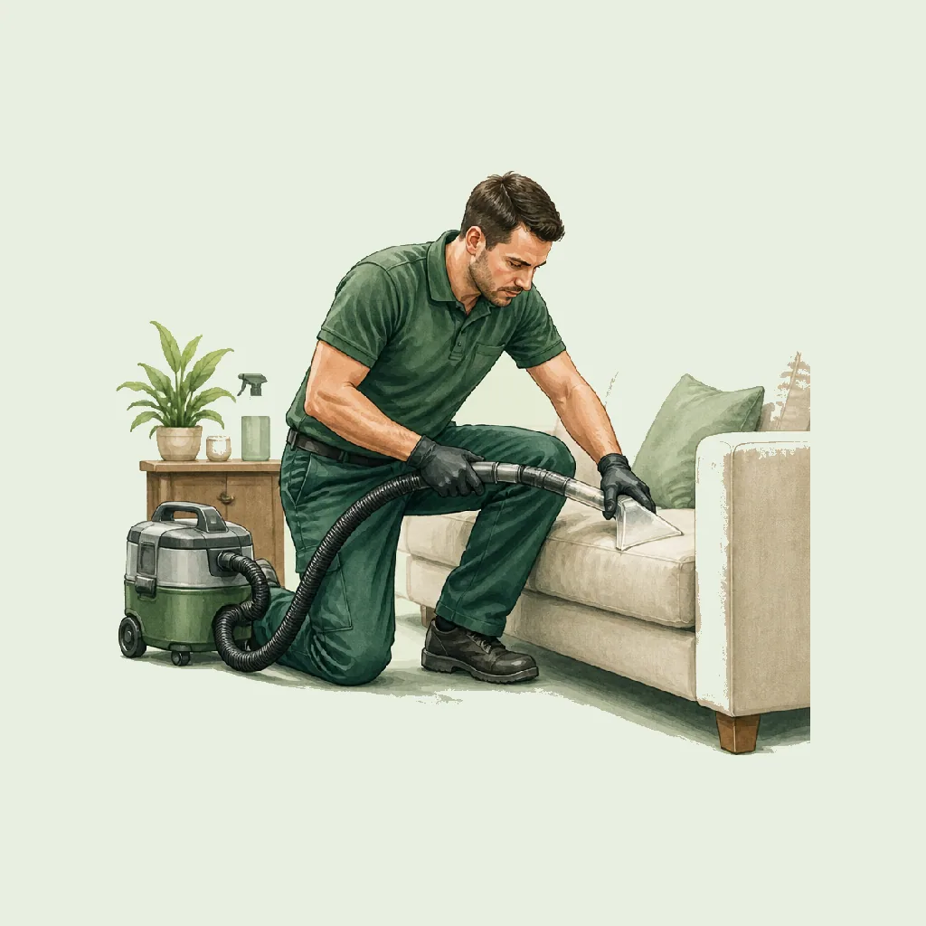 Upholstery Cleaner HRHeaven role illustration for Cleaning employment contract pages