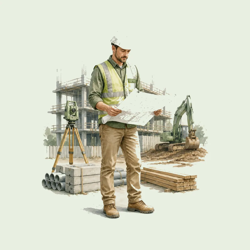 Site Manager HRHeaven role illustration for Construction employment contract pages