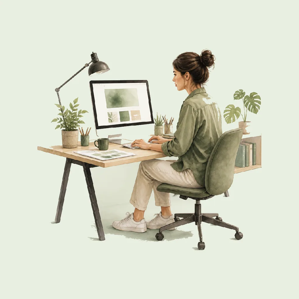 Web Designer HRHeaven role illustration for Creative & Media employment contract pages