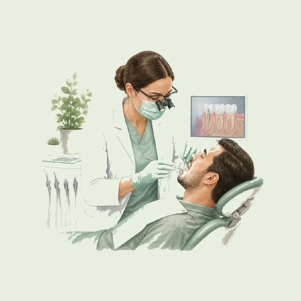 Periodontist (Gum Specialist) HRHeaven role illustration for Dental Practice employment contract pages