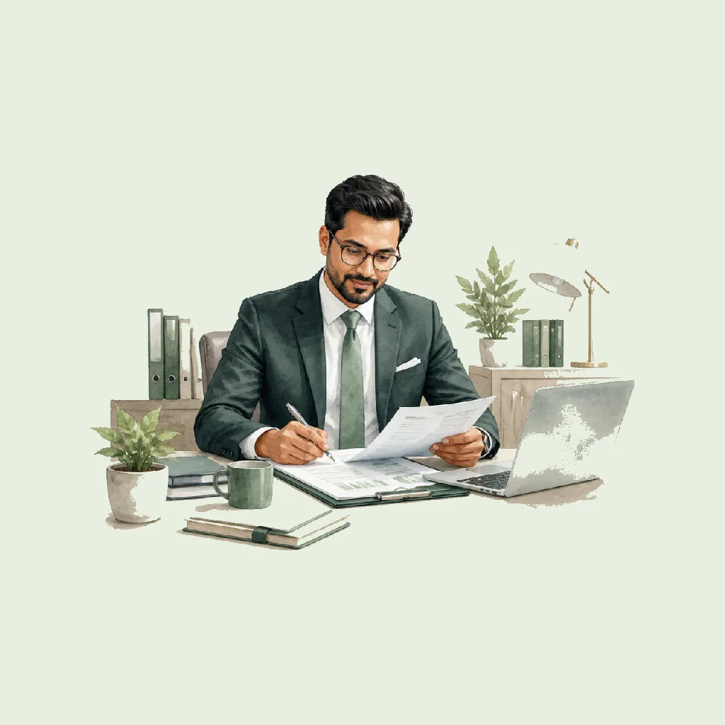 Branch Manager (Bank) HRHeaven role illustration for Financial & Insurance employment contract pages