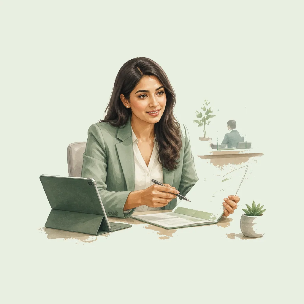 Personal Banker HRHeaven role illustration for Financial & Insurance employment contract pages