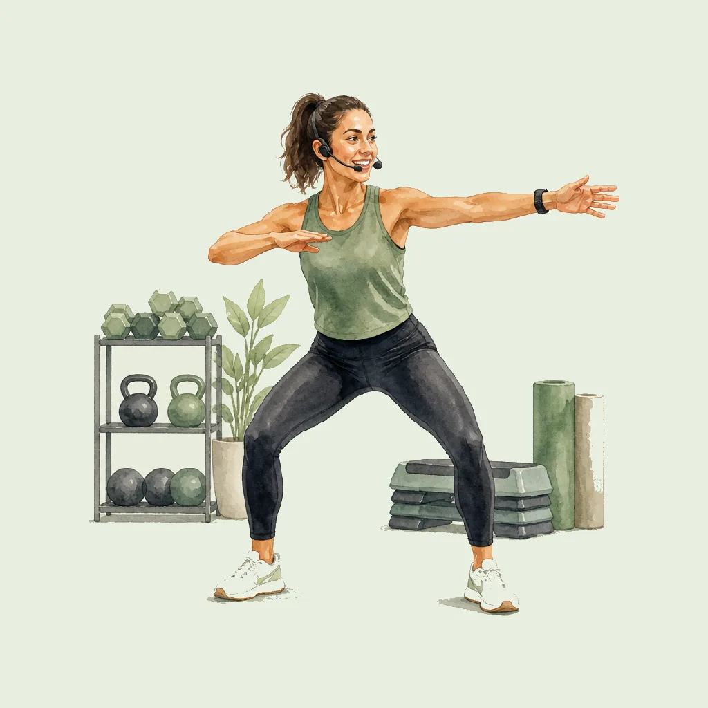 Fitness Coach (Group exercise) HRHeaven role illustration for Fitness employment contract pages