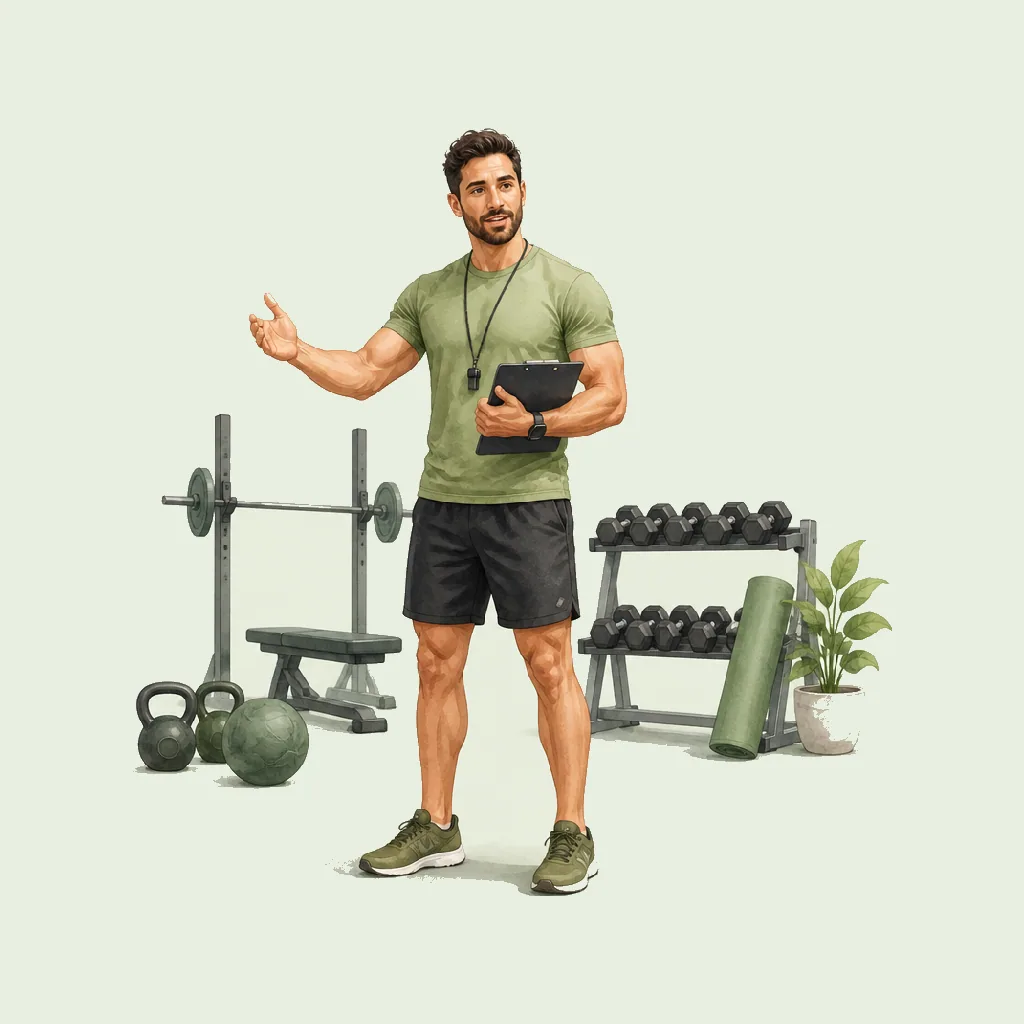 Fitness Instructor (Gym based) HRHeaven role illustration for Fitness employment contract pages