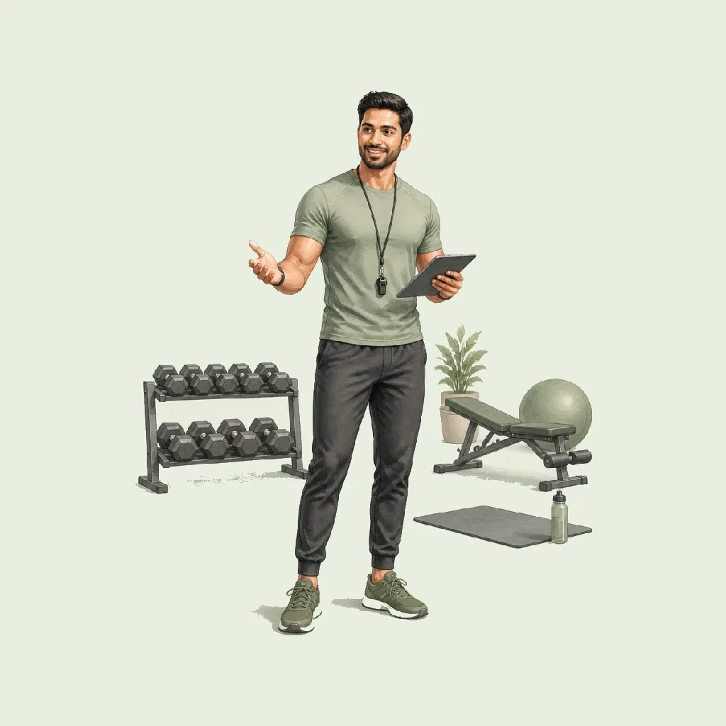 Gym Instructor (Floor) HRHeaven role illustration for Fitness employment contract pages