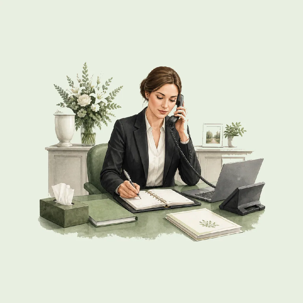 Assistant Funeral Director (Admin) HRHeaven role illustration for Funeral employment contract pages