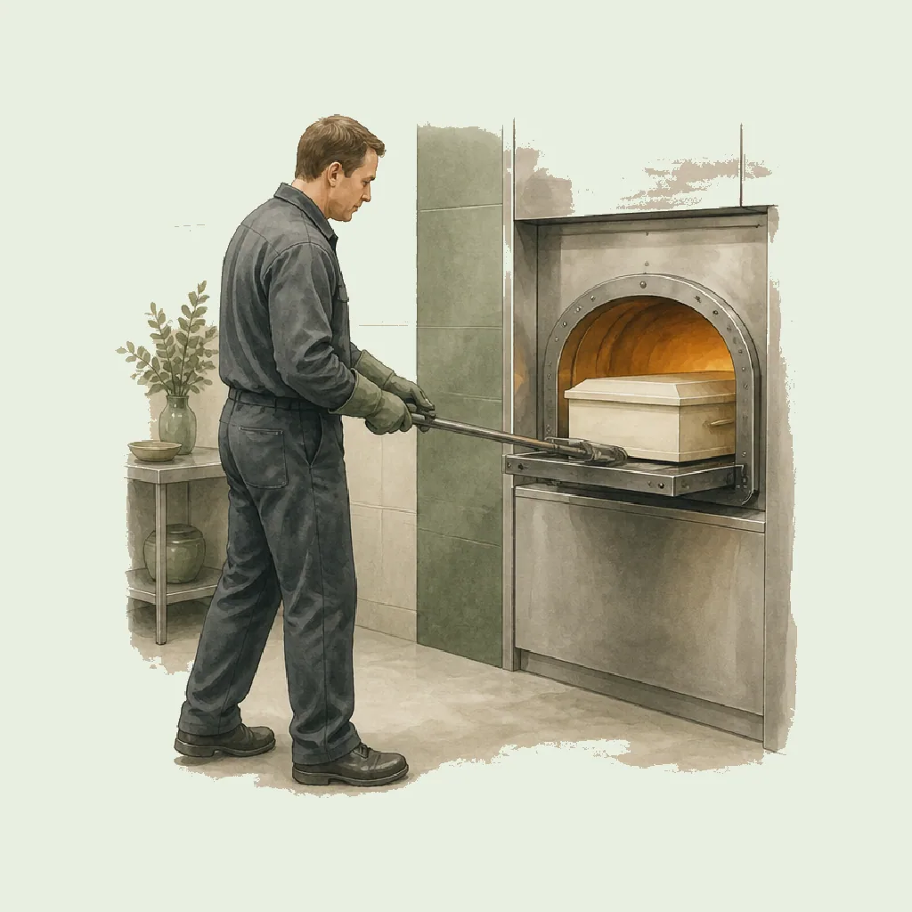 Cremator Operator (Combustion) HRHeaven role illustration for Funeral employment contract pages