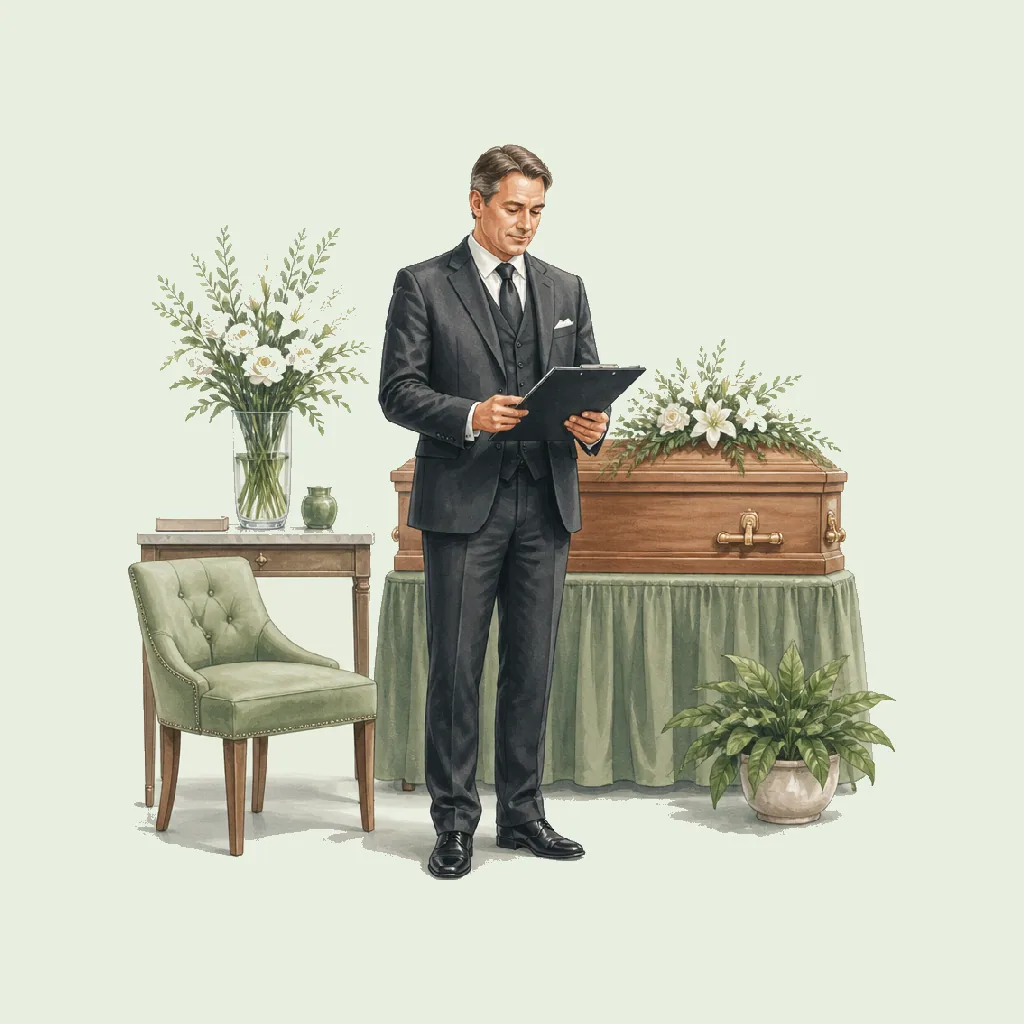 Funeral Director (Manager) HRHeaven role illustration for Funeral employment contract pages