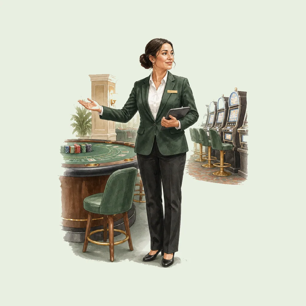 Casino Floor Supervisor HRHeaven role illustration for Gambling employment contract pages