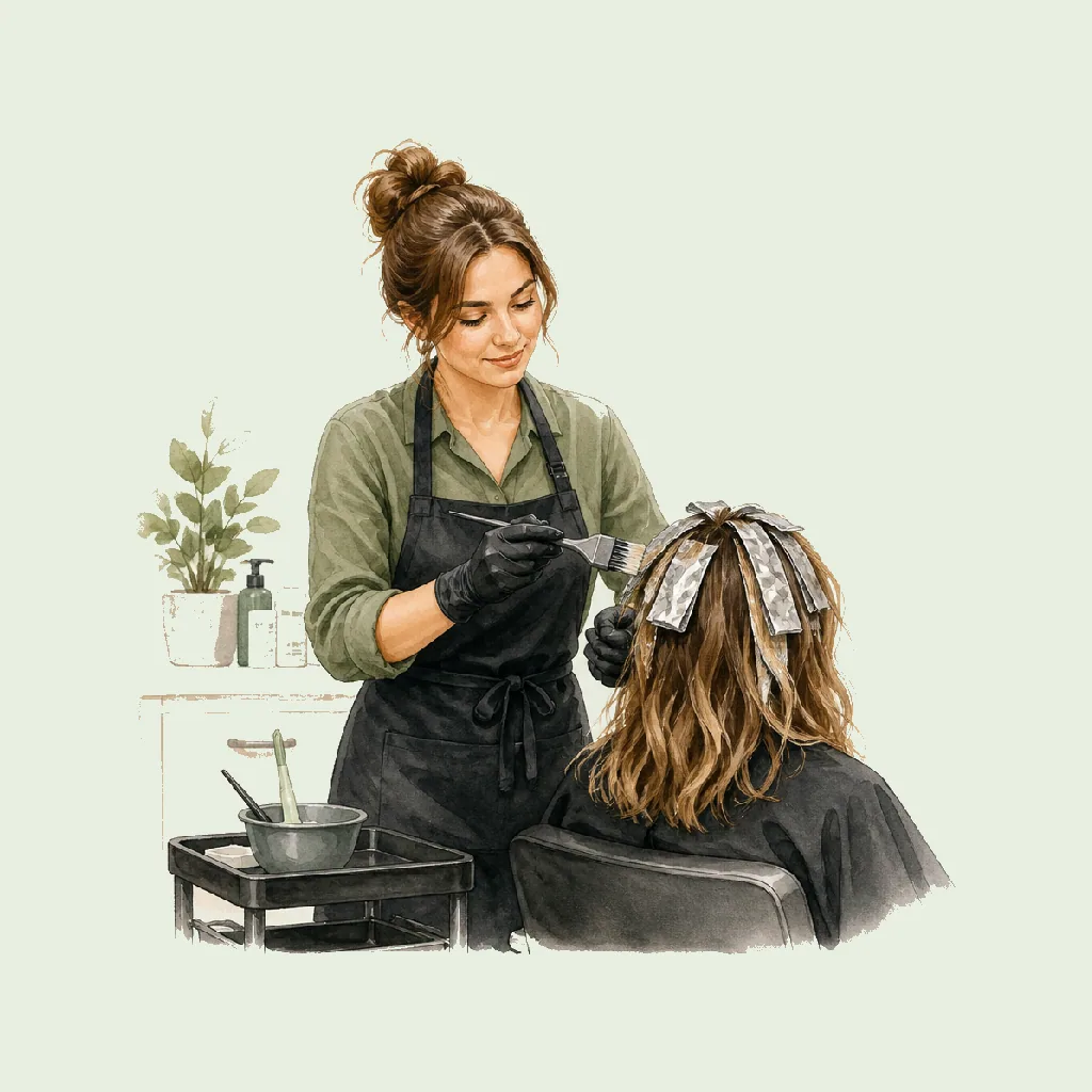 Colour Technician (Colourist) HRHeaven role illustration for Hair & Beauty employment contract pages