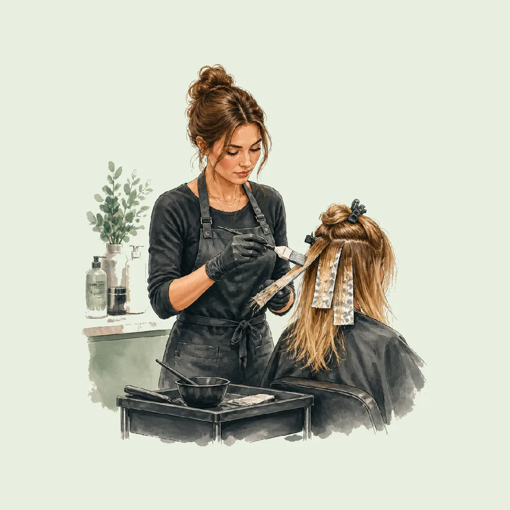 Hair Colourist (Technical) HRHeaven role illustration for Hair & Beauty employment contract pages