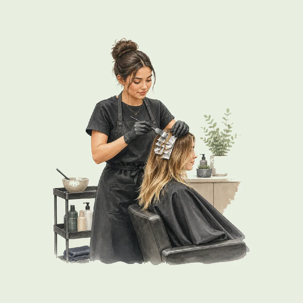 Junior Stylist (Apprentice) HRHeaven role illustration for Hair & Beauty employment contract pages