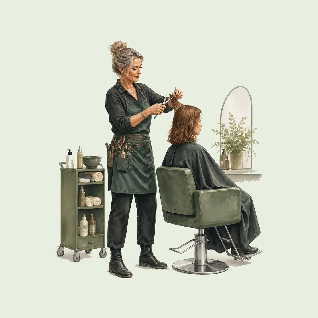 Senior Hairstylist (Master) HRHeaven role illustration for Hair & Beauty employment contract pages