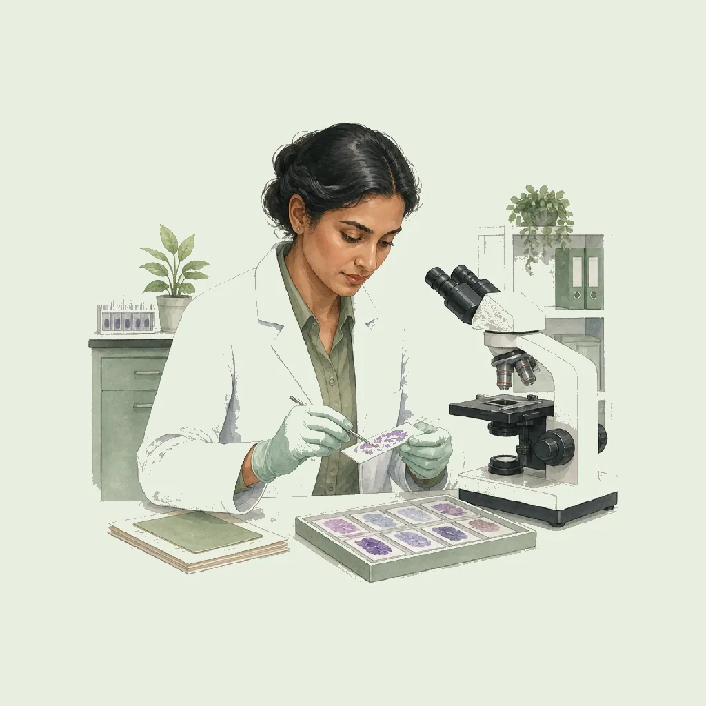 Pathologist HRHeaven role illustration for Human Health employment contract pages