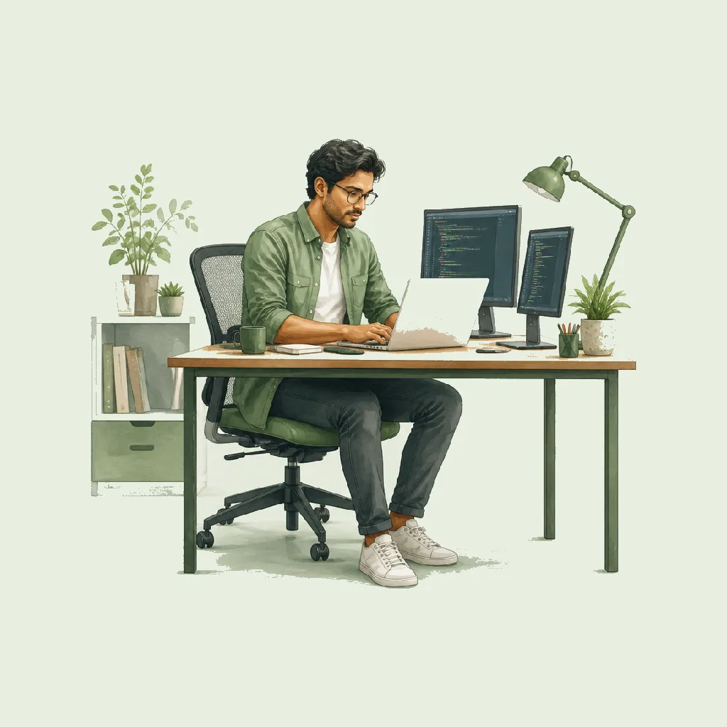 Full Stack Developer HRHeaven role illustration for Information & Communication employment contract pages