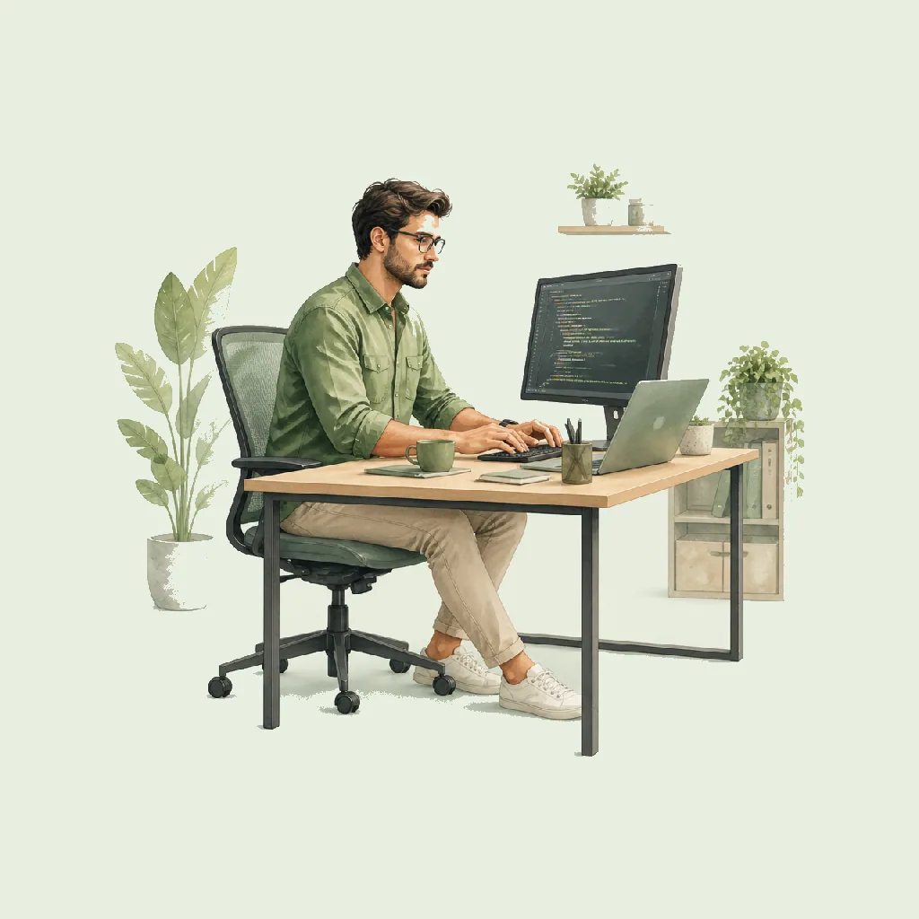 Web Developer HRHeaven role illustration for Information & Communication employment contract pages