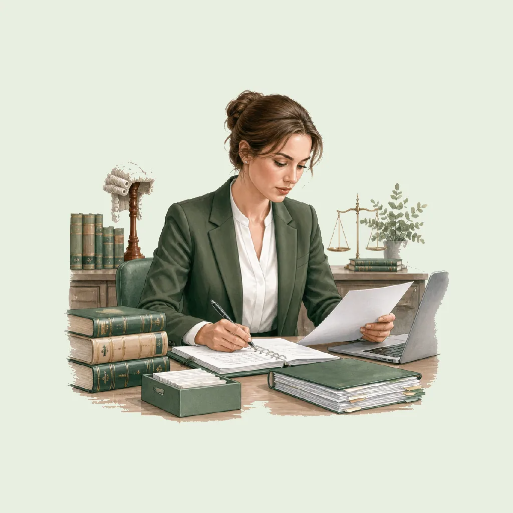 Barrister's Clerk HRHeaven role illustration for Legal employment contract pages