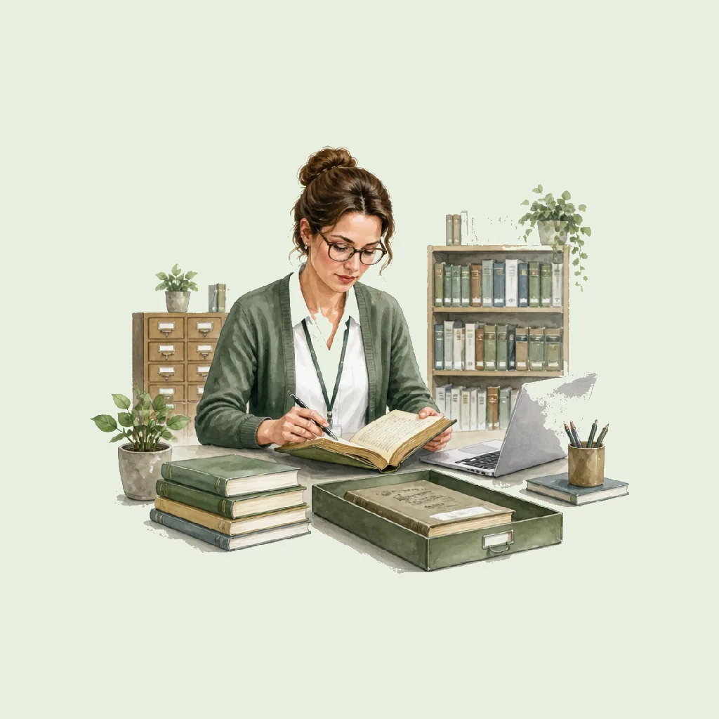 Academic Librarian (University) HRHeaven role illustration for Libraries & Archives employment contract pages