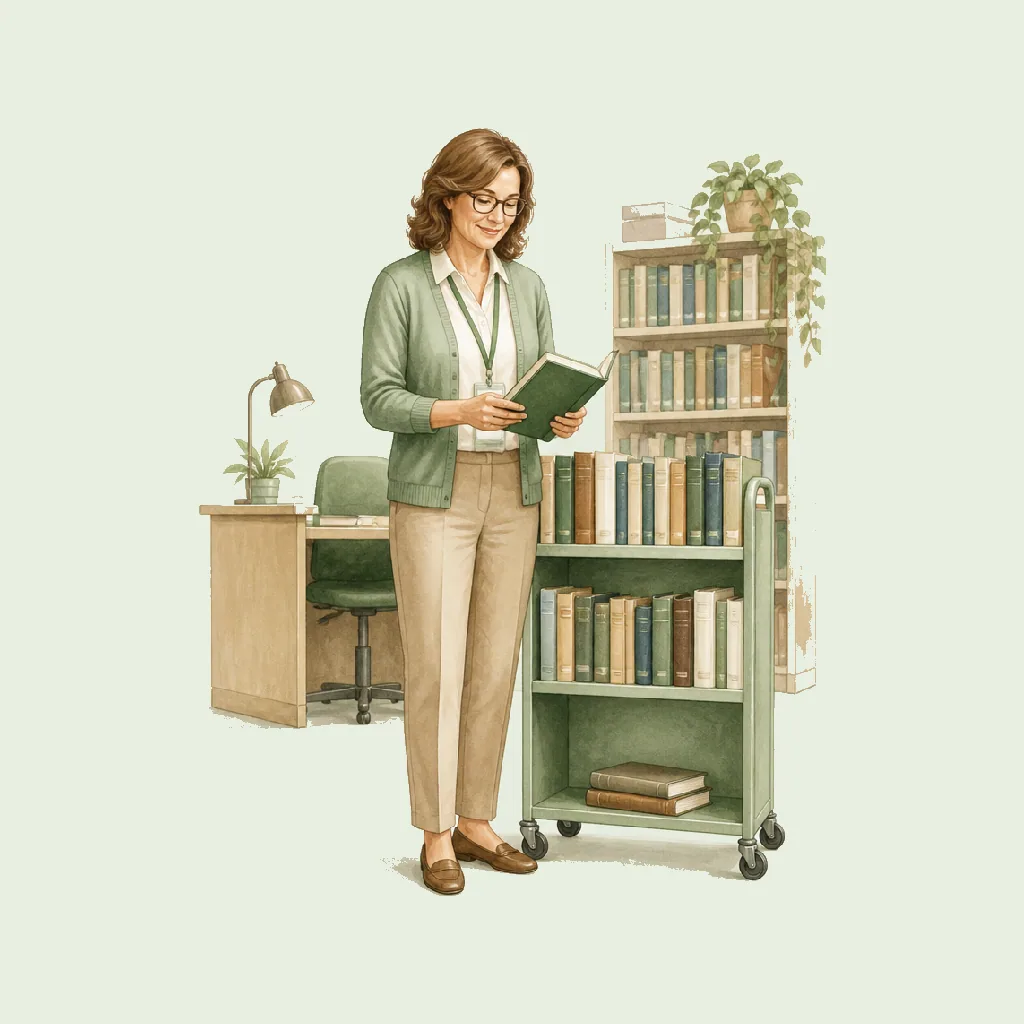 Branch Librarian (Local library) HRHeaven role illustration for Libraries & Archives employment contract pages