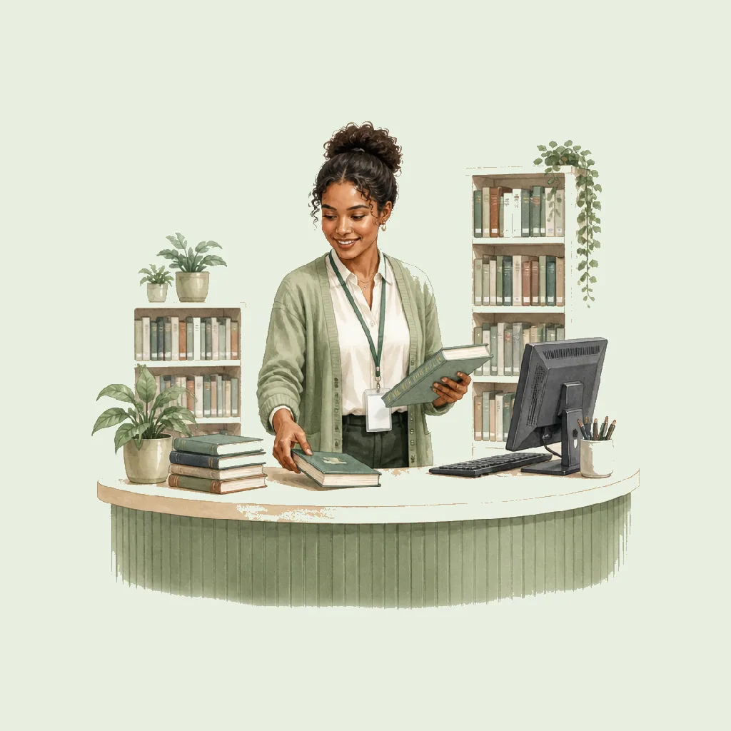 Public Librarian (Frontline) HRHeaven role illustration for Libraries & Archives employment contract pages