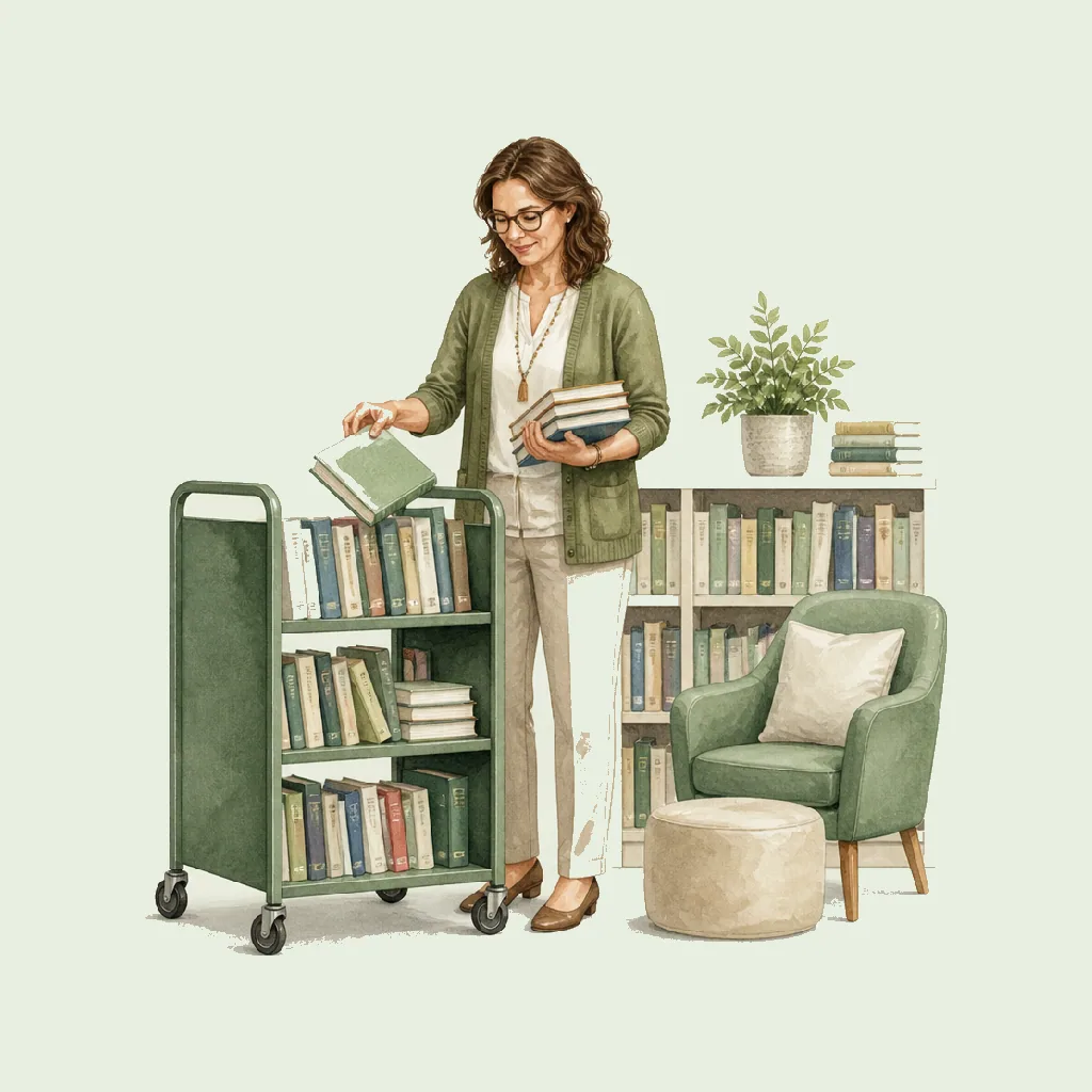 School Librarian (Primary/secondary) HRHeaven role illustration for Libraries & Archives employment contract pages
