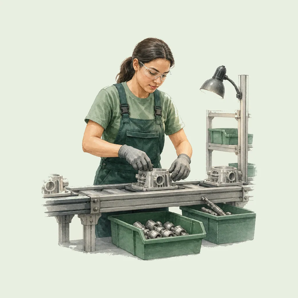 Assembly Line Worker HRHeaven role illustration for Manufacturing employment contract pages