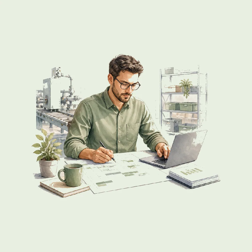 Production Planner HRHeaven role illustration for Manufacturing employment contract pages