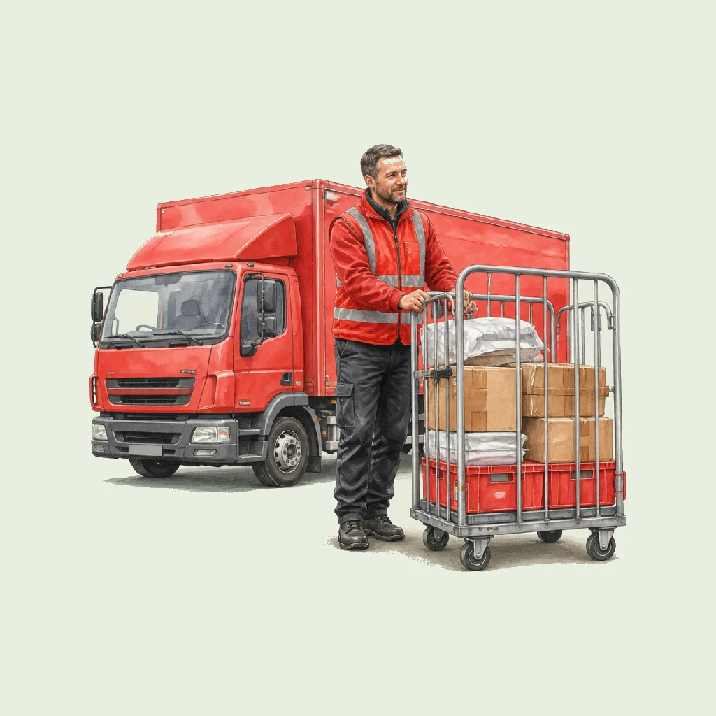 Royal Mail Driver (HGV/LGV) HRHeaven role illustration for Postal & Courier employment contract pages